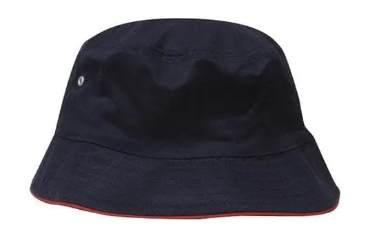 Headwear Bucket Hat With Sandwich Trim Brushed Heavy Sports Twill *no Sandwich* X12 - City Workwear